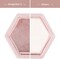 Velvet Hexagon Ring Box – 2-Slot Wedding & Engagement Ring Display with Detachable Lid, Peach Pink Gift Box for Proposal, Ceremony & Special Occasions (Peach pink)